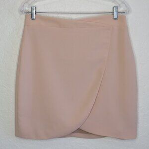 bebe* Women's Fully Lined Backside Zipper Closure Textured Wrap/Sarong Skirt~ 10